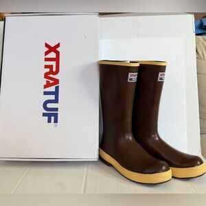 NIB XTRATUF Legacy Durable Waterproof Work 15" Plain Toe men’s Boots 22272G